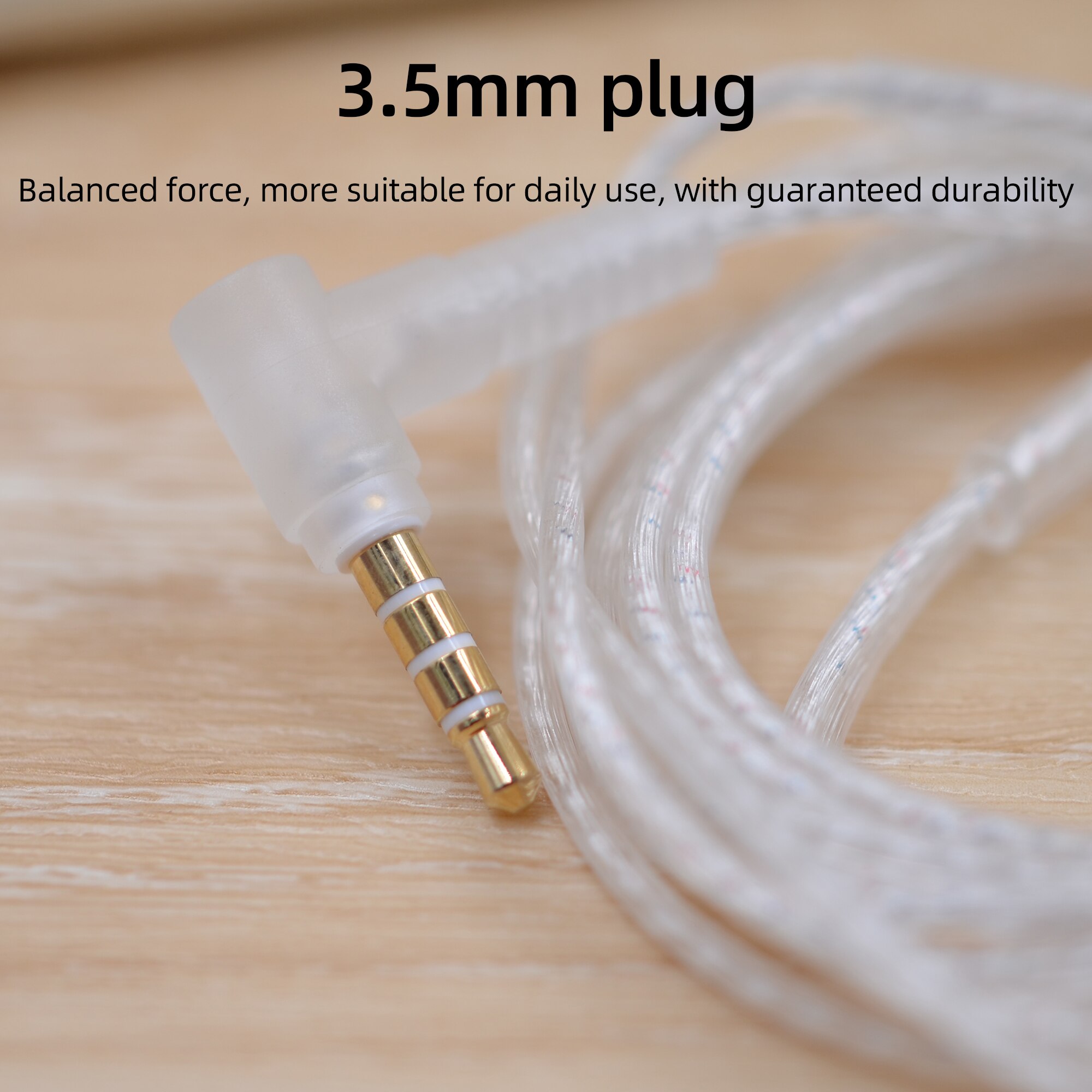 Auriculares KZ ZSX/ZSN Pro/ZS10 Pro/AS16, Cable de actualización Chapado en plata, 2 pines, 0,75 MM, Cable de cobre libre de oxígeno de alta pureza