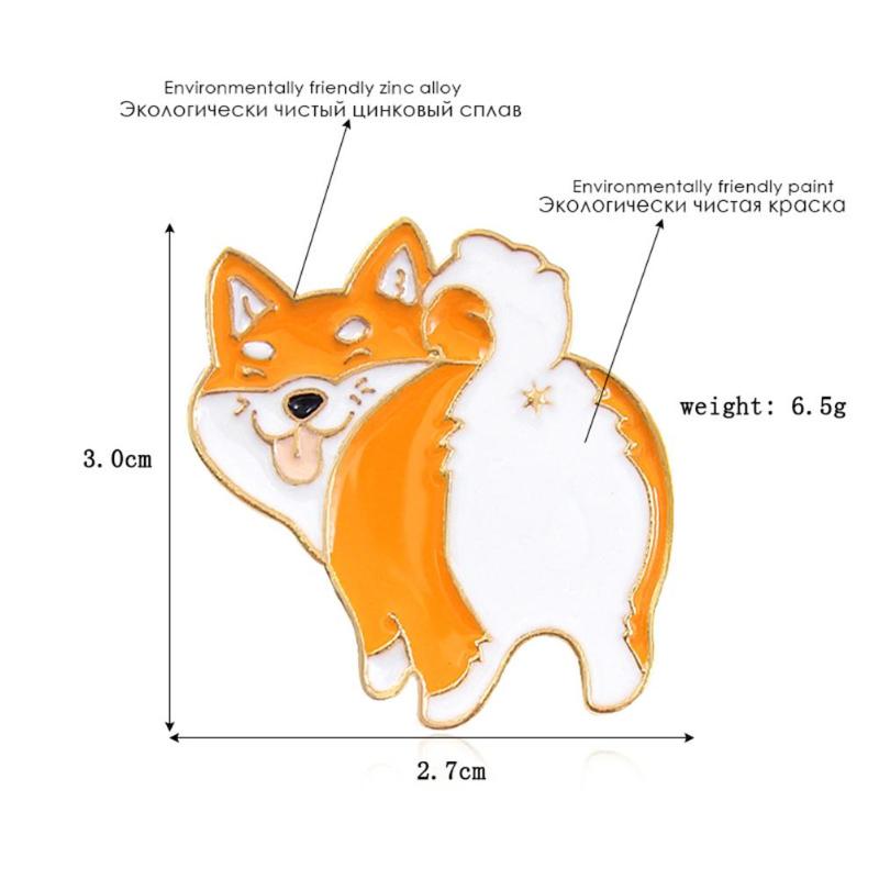 Liga shiba inu cão broche criativo mochila jaqueta esmalte pinos crachá meninos meninas jóias presente fotografia acessórios