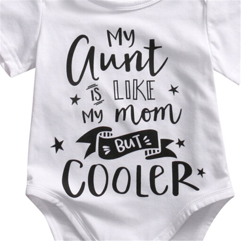 Newborn Infant Baby Boy Girl clothes Cotton Funny Letter Romper Kids Clothes Outfit children clothing bosudhsou T-shirt 0-18M