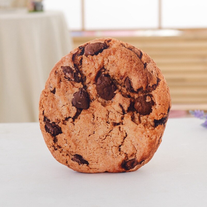Simulation Pizza Biscuit Hamburger oreiller en peluche doux dessin animé restauration rapide pain Dog peluche poupée canapé chaise coussin drôles: Chocolate cookie35cm