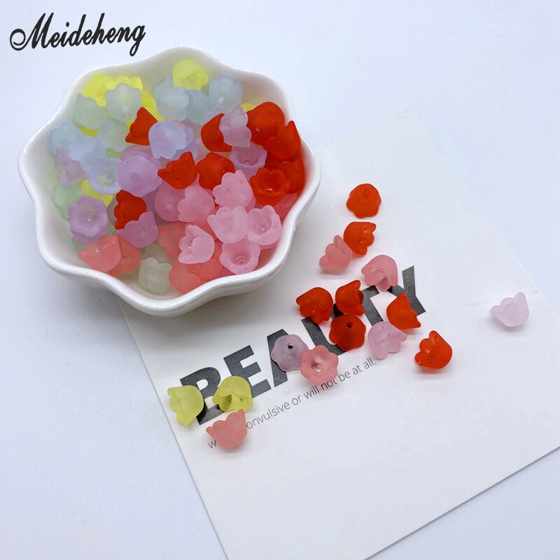 Acrylic Petal Frosted Transparent Flower Beads for Jewelry DIY Making DIY hairpin Earrings Handmade Craft Accessories