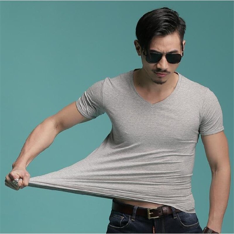 Herre kompression skinny t-shirt fitnesscentre fitness stram t-shirt sommer korte ærmer hurtigtørrende t-shirts til mænd træningstøj