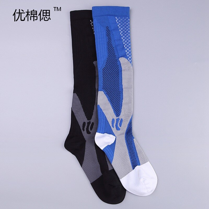 Fußballsocken kompressionssport lange strumpfsocken elastische basketball-laufrad-trainingssocken für erwachsene