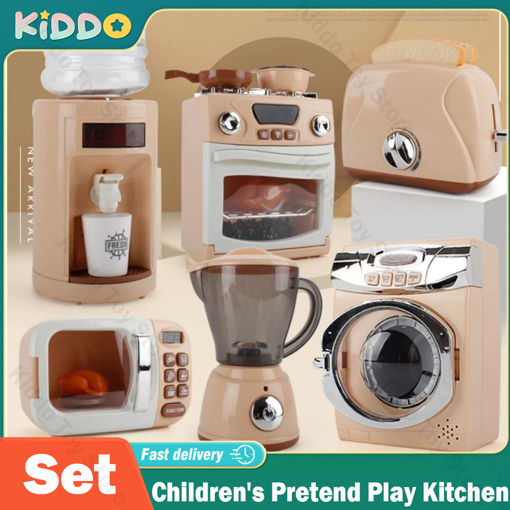 Juguetes para juego de imitación para niños, juego de cocina eléctrico de simulación, horno microondas, juguetes, educativos, juego de aprendizaje Montessori