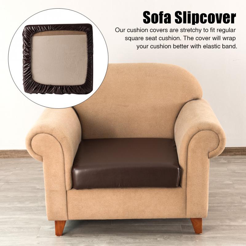 Støvtett med elastisk bunn tilbehør sofa sete putetrekk møbelbeskytter høy stretch pu lær vanntett myk