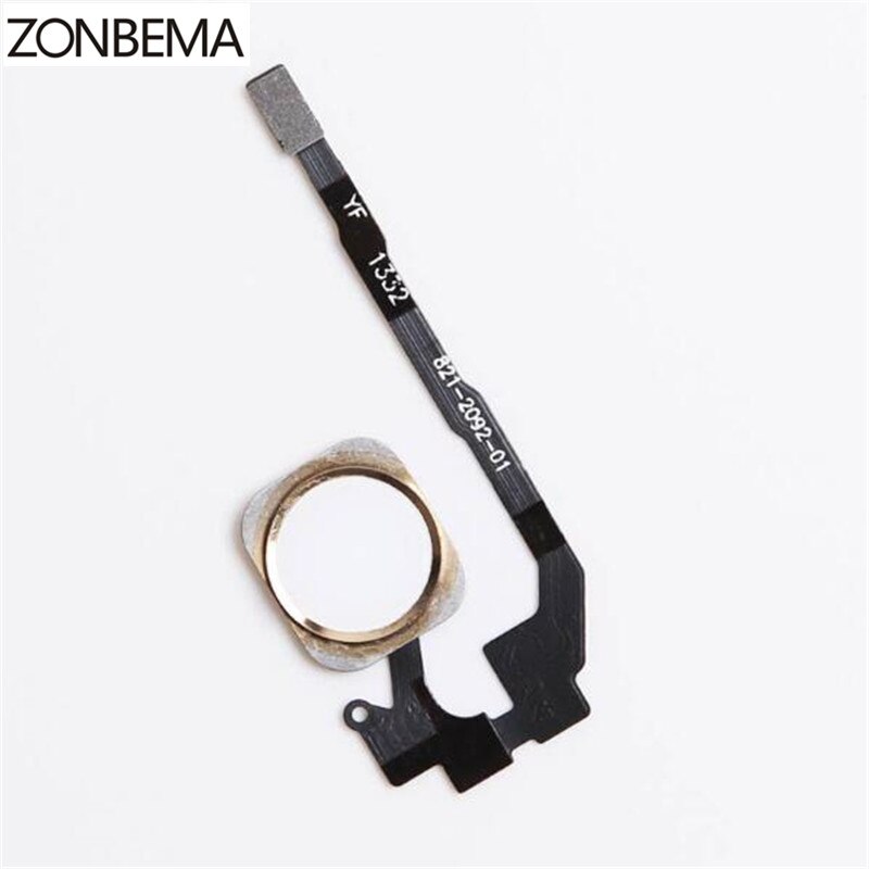 ZONBEMA Home button with Flex Cable Ribbon assembly For iPhone 5S Replacement Part