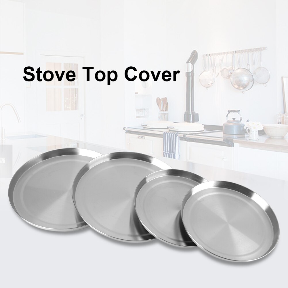 Originele 4 stks/set Rvs Fornuis Top Brander Covers Fornuis Bescherming Deksel Koken Tool