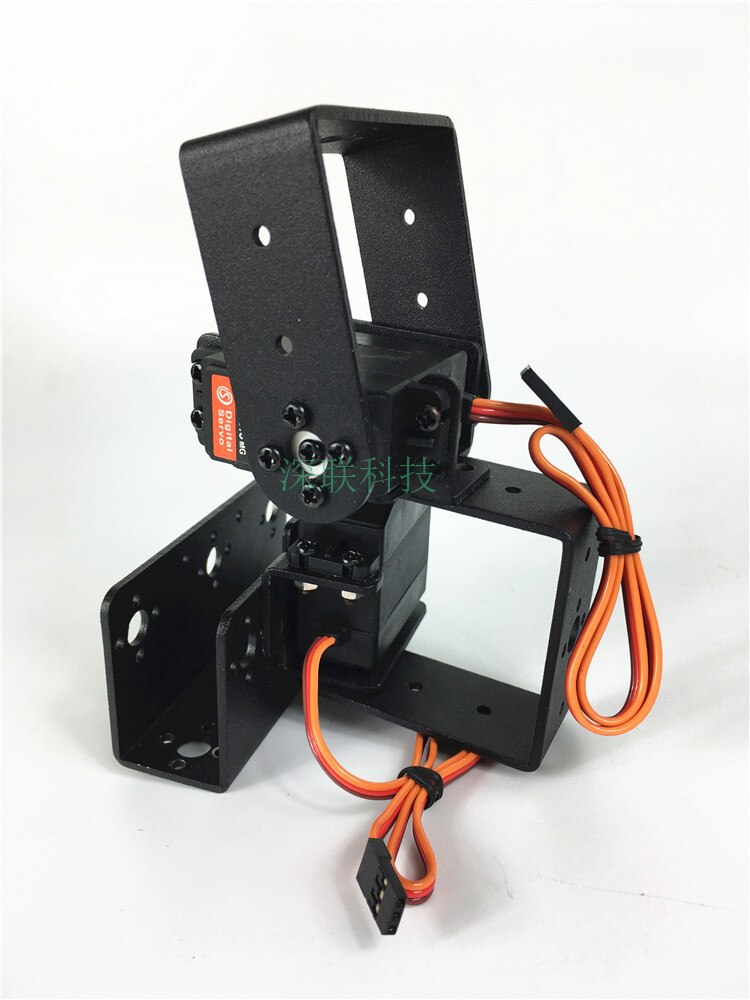 2 Degree of Freedom Base Pan Tilt Steering Gear Bracket with MG996 Steering GearPedestal Mechanical Arm