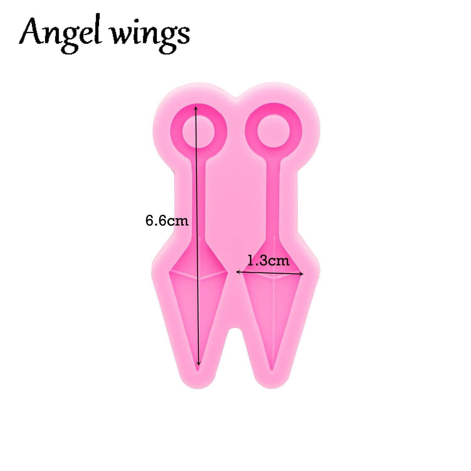 DY1075 Glossy Hoefijzer/Hart/Kunai Mes Oorbellen Siliconen Mallen, maken Ambachten Met Epoxy Diy Handgemaakte Charms Resin Art Mold: Roze