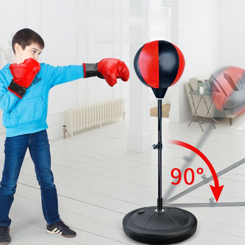 Punch træningssport sæt med handsker kidshobby børn boksesæk  p31b