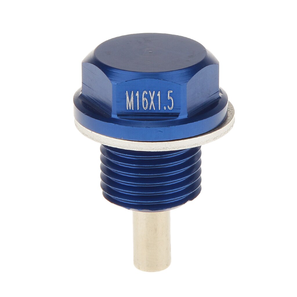 M16X1.5 Anodized Engine Magnetic Oil Pan Drain Plug (Blue) For
