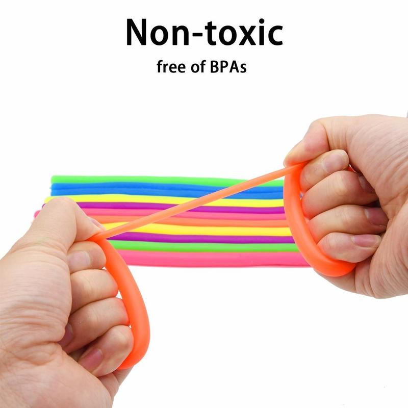 Children Adult TPR Rope Decompression Toy Luminous String Fidget Elastic Toys String Autism Vent Anti Stress Stretch Noodle C1A1