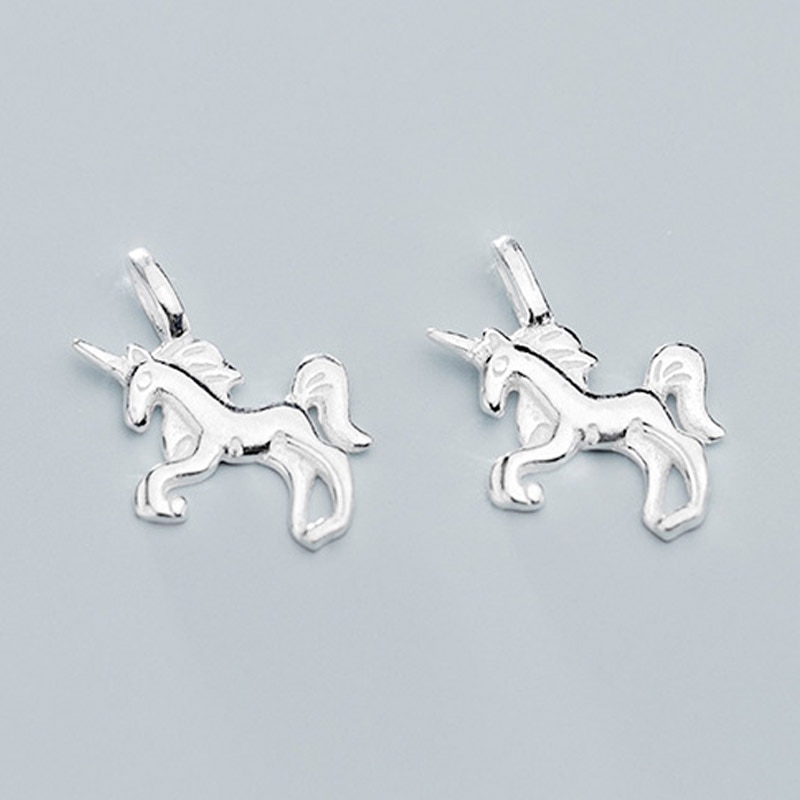 925 Sterling Silber Romantische Einhorn Frauen Charme Workcraft Silber Baumeln Anhänger DIY Feine Schmuck Zubehör Lieferant