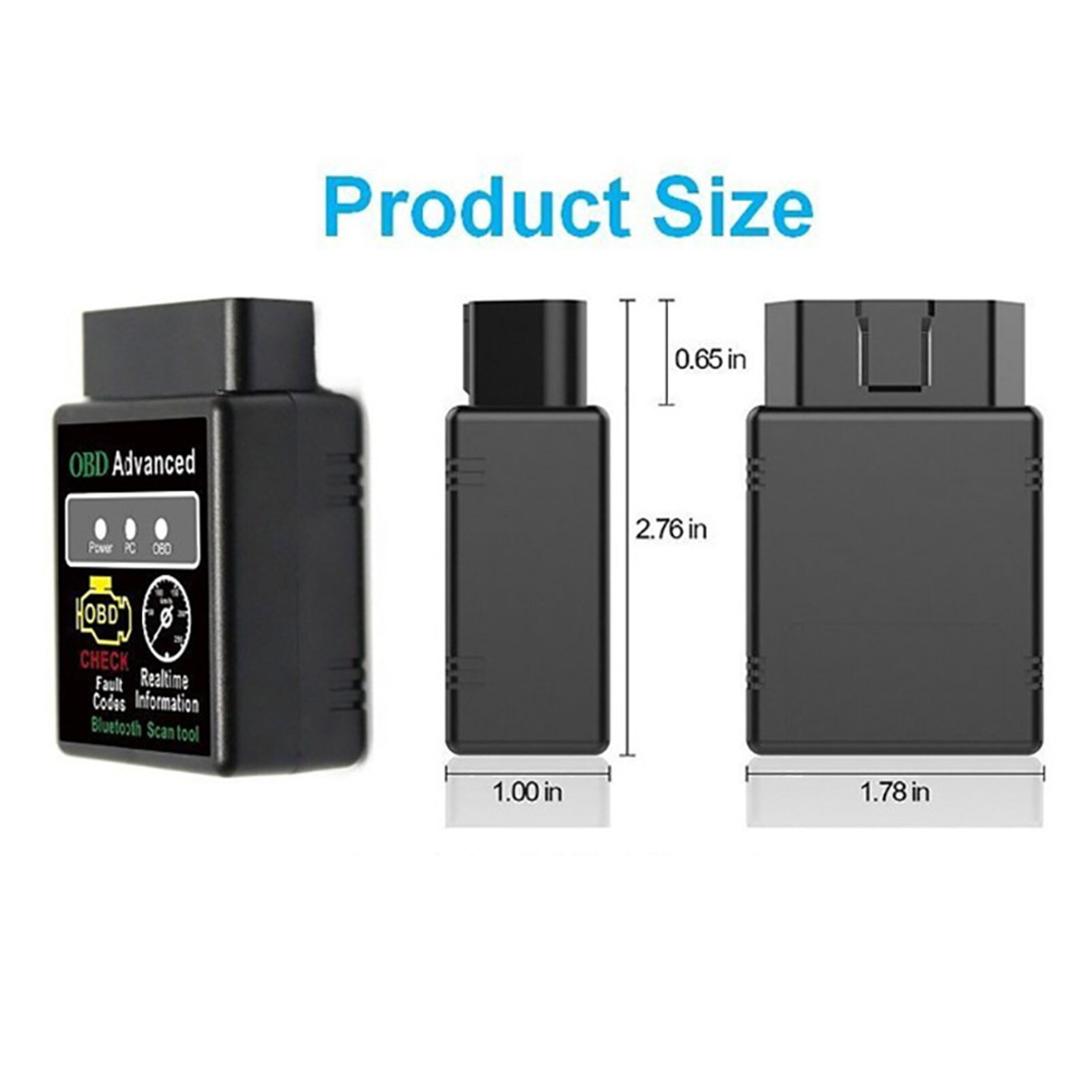 ELM327 Bluetooth HH OBD OBD2 OBDII CAN-BUS Check Engine Mini Car Auto Diagnostic Scanner Tools Interface Adapter For PC Android