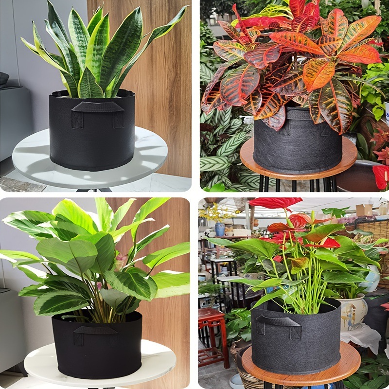 Multispecifikation filt handhållen planteringshink planteringspåse, non-woven blomkruka planteringspåse