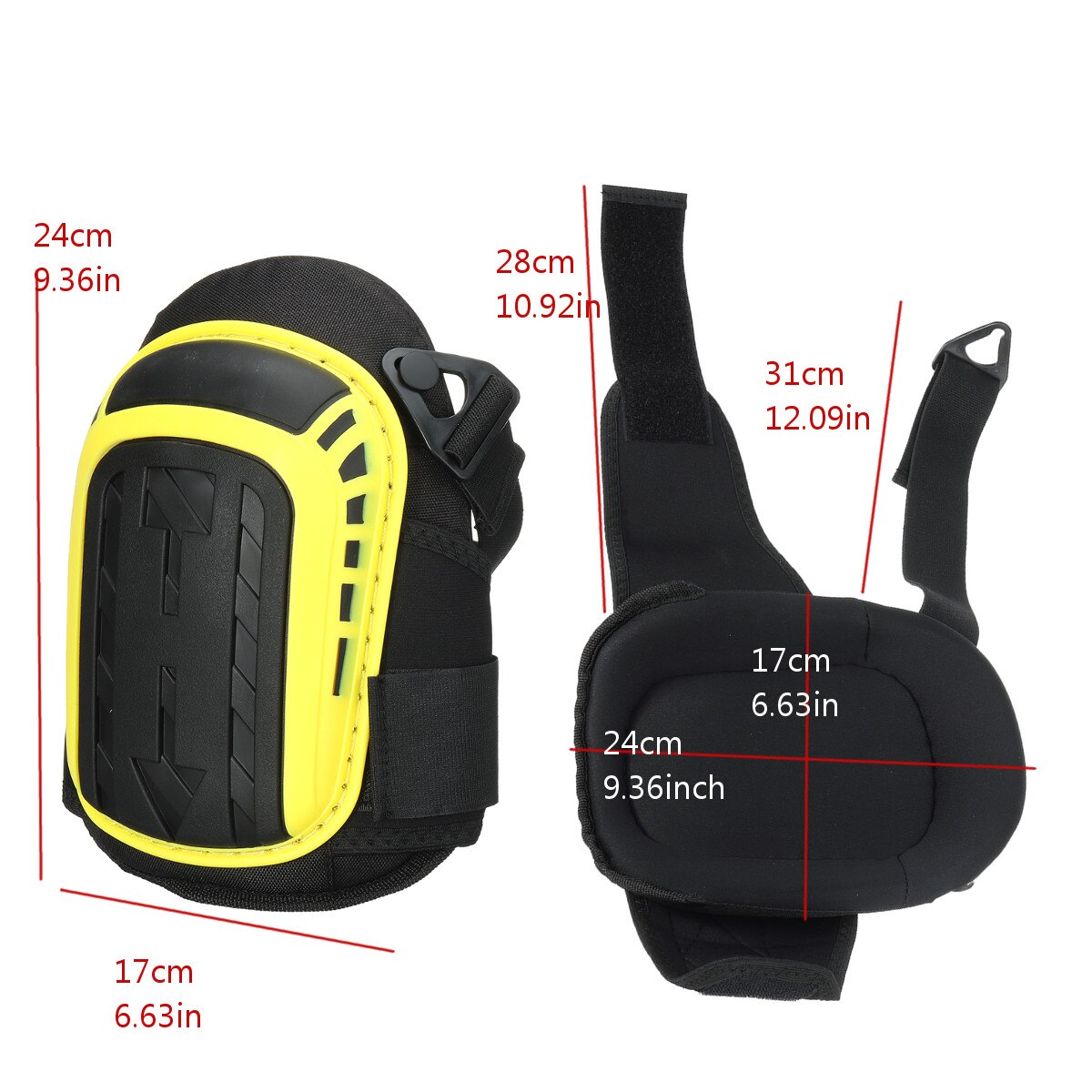 Gel Knee Pads For Work & Gardening – Heavy Duty Knee Pad with EVA Foam&GEL Cushion For Construction Concrete