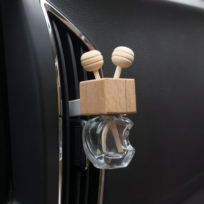 Auto parfumflesje Auto airconditioner parfum clip Lege glazen fles auto luchtverfrisser voor Lady auto Ornamenten