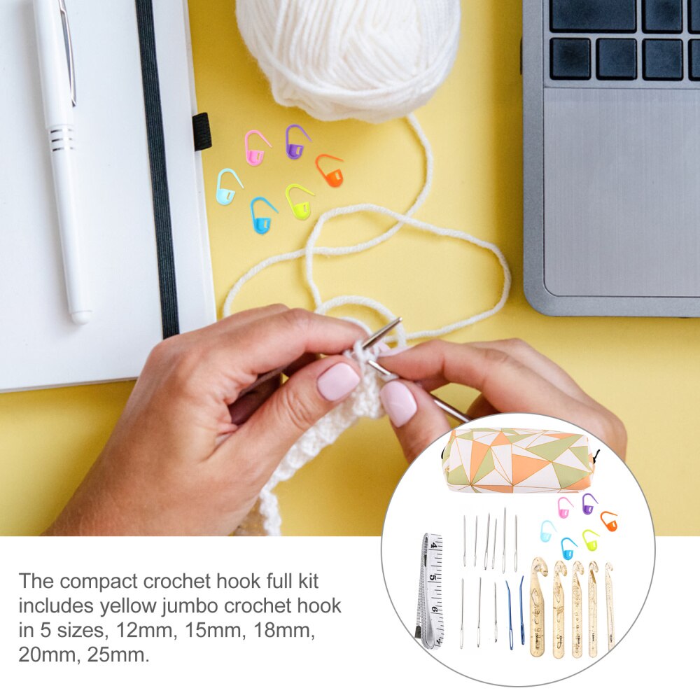 1 Set Various Great Practical Crochet Needles Stitch Marker for Stitching Beginners