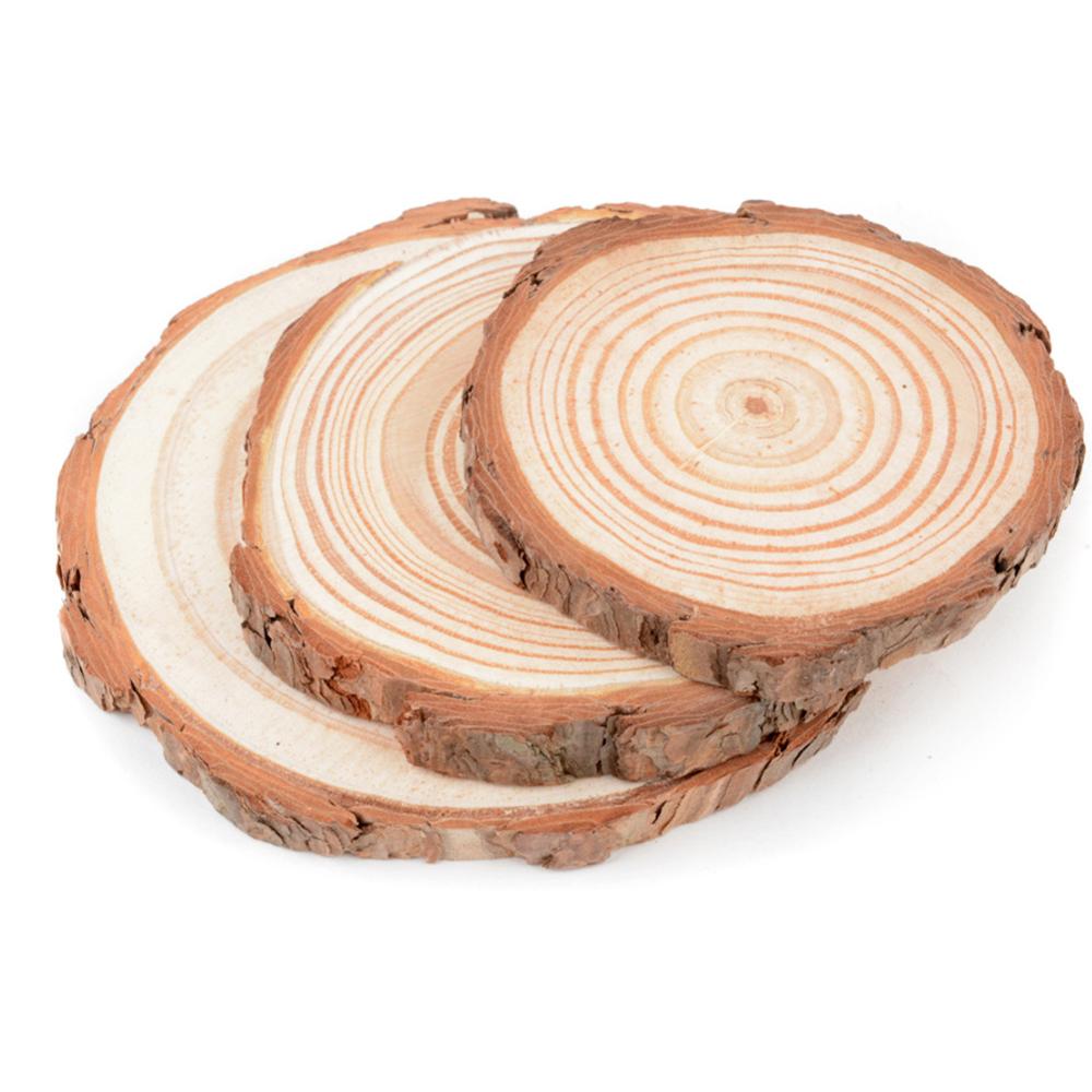 Round Natural Round Wooden Slice Cup Mat Durable Drink Coaster Placemat For Dining Table Mat DIY Tableware Decoration