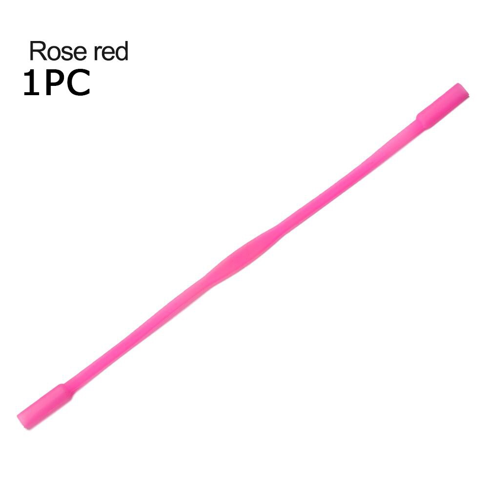 2Stck Hohe Elastische Silikon Brillen Riemen Sport Schnur Anti Unterhose Gläser Kette Einstellbare Sonnenbrillen Schnur Seile Halfter Band: 1Pc 16.8cm  Rose rot