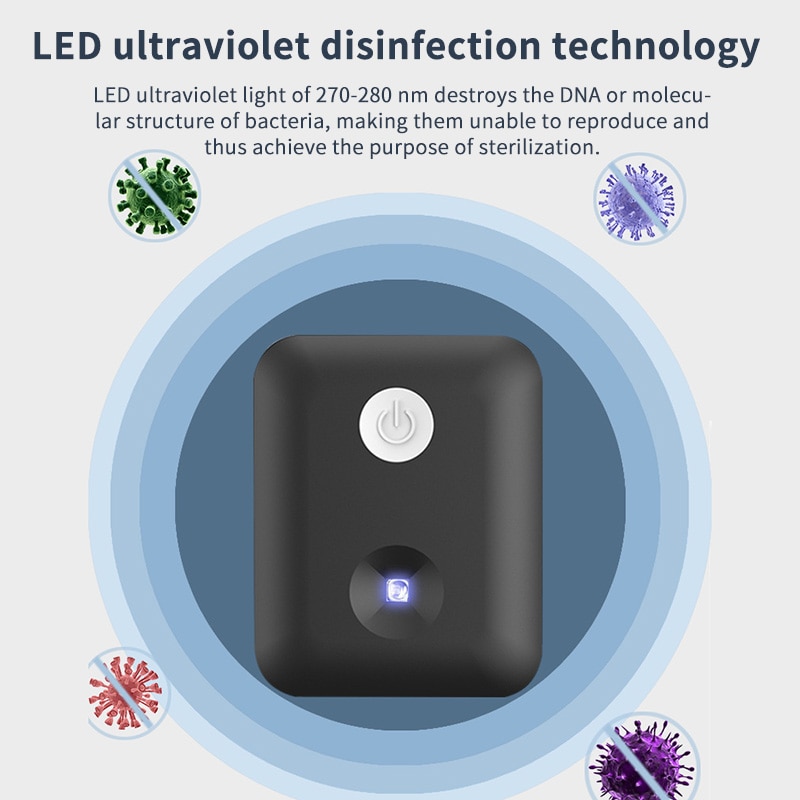Rechargeable Portable UVC Lamp Sterilizer Disinfection Lamp Ultraviolet Germicidal Light Travel Bactericidal Lamp Home Office