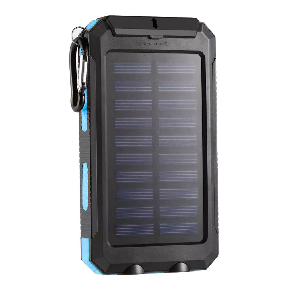 Waterdichte Led Licht 1.5W 5V 2.1A 1A Dual Usb Diy Solar Power Bank Case Kits Batterij Oplader Externe box Accessoires: Blauw