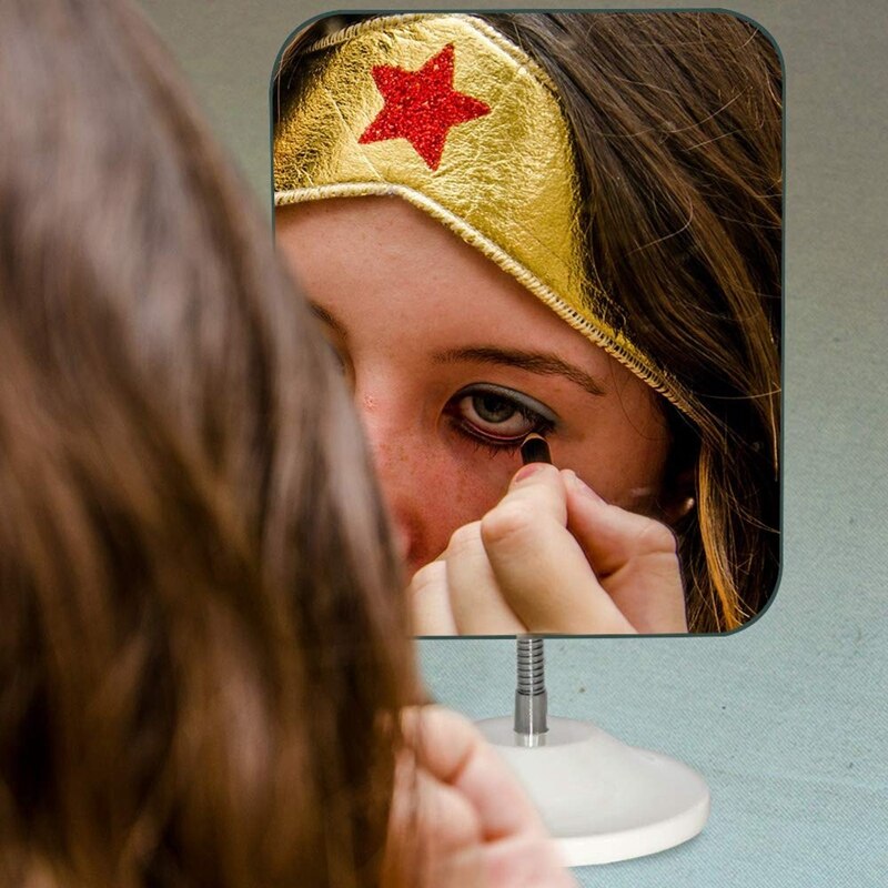 Adjustable Flexible Gooseneck Makeup Mirror 360° Rotating Folding Portable Desktop Mirror with Stand Shower Shave Makeup Mirror