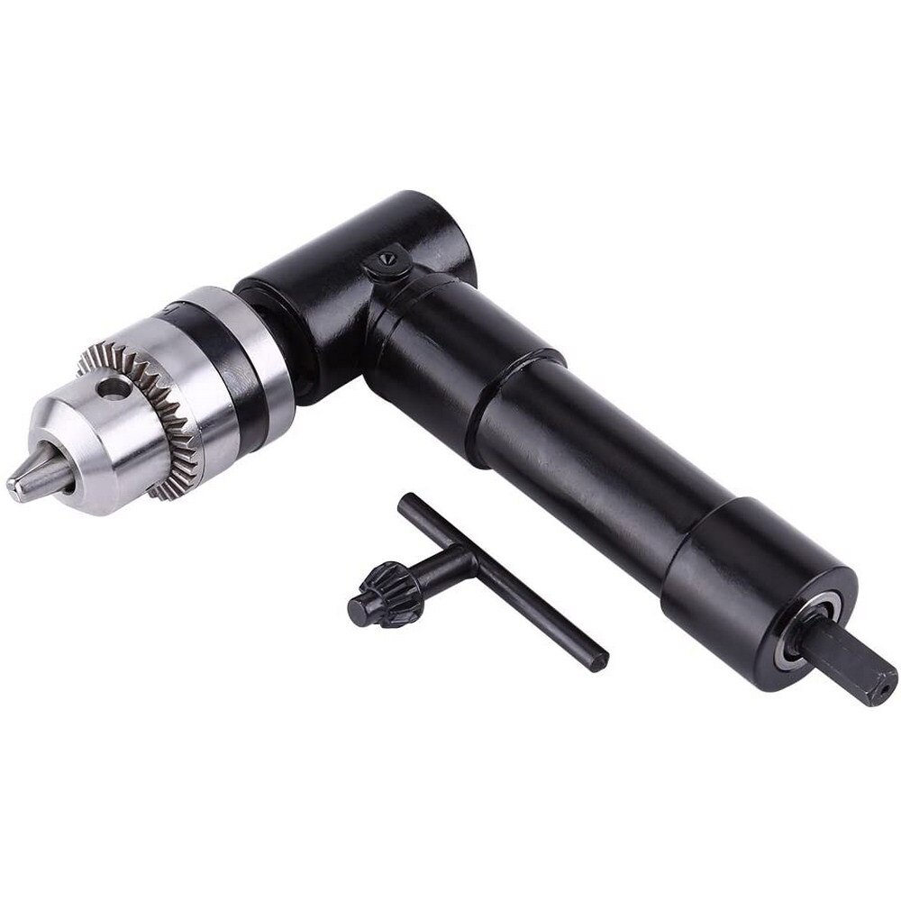 Right Angle Drill Adapter, Right Angle Bend Extension Chuck 90 Degree Drill Attachment Adapter Power Electric Drill Tool