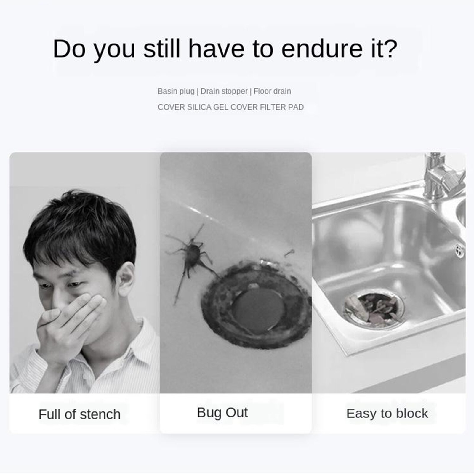 Badkuip Drain Stopper Siliconen Bad Drain Stopper Plug Cover Voor Badkamer, Vloer Drains En Keuken