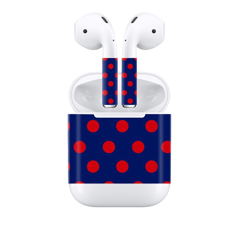 Kolorowe naklejki dla AirPods skórki naklejki wymienny samoprzylepne dekoracyjne skórka kalkomania naklejka dla Airpods winylu naklejki: 0190