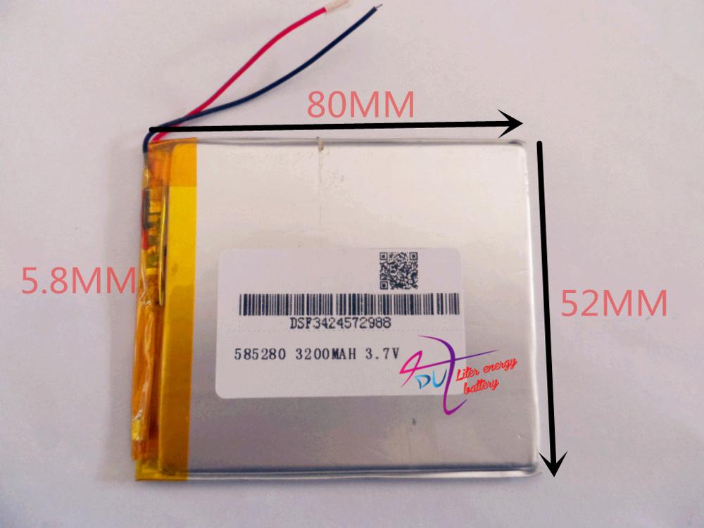 Tablet Battery Example tablet battery Size 585280 3.7V 3200mah Lithium po... – Vicedeal