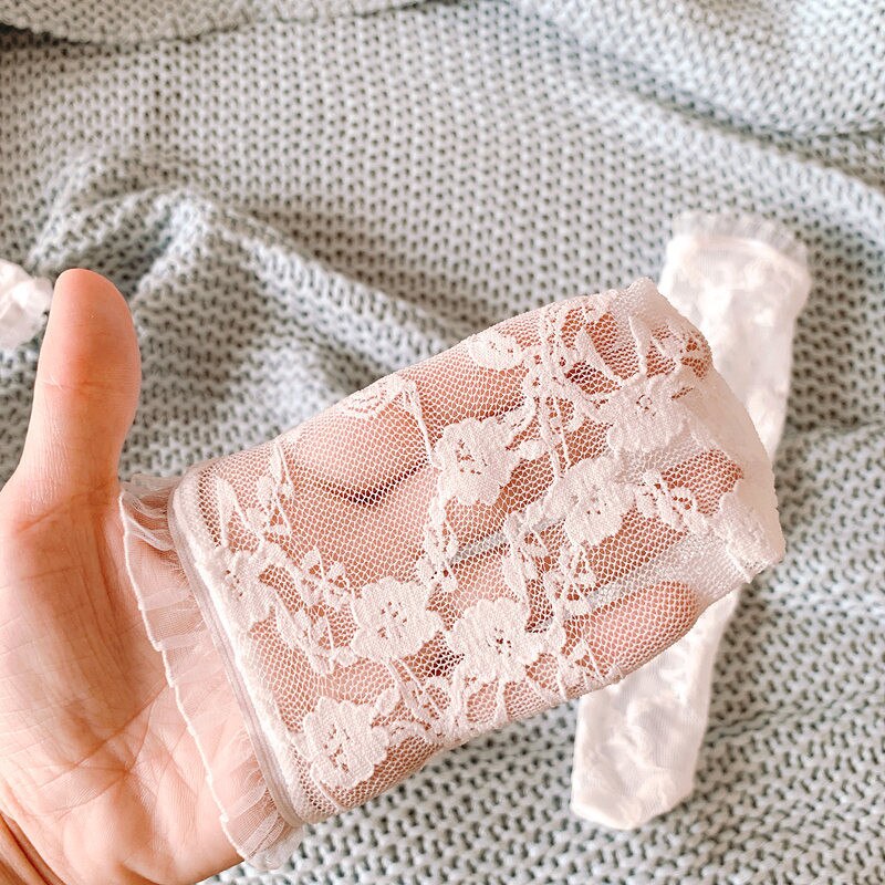 Infant Baby Girls Kids Socks Solid Lace Knee High Mesh Socks Breathable Medium Tube Princess Lovely White Summer Toddler Socks