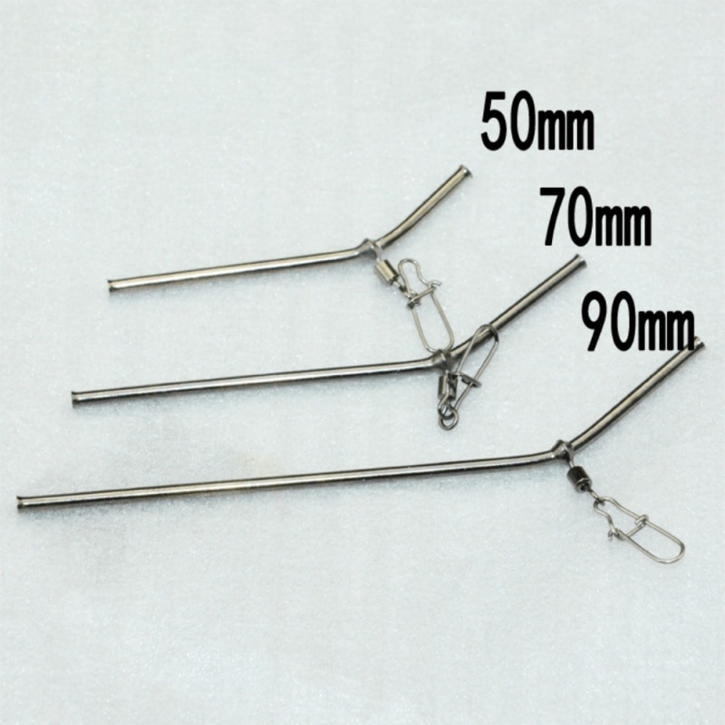 5Pcs 50mm/70mm/90mm Small Style Brass Tube Fishing Balance Connector Fishing Tackle Anti Tangle Booms Sea Fishing Accessory