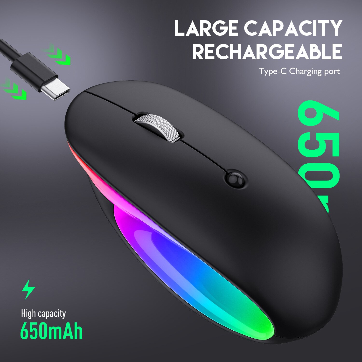 Dual Mode 2.4G Bluetooth-compatible Wireless Mouse Rechargeable Magic Gaming Mouse For PC Gamer Computer Mac iPad Laptop Mause