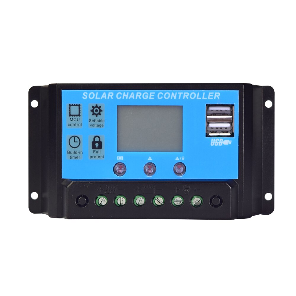 Solcellekontroller 12v 24v 10a batterier spenningsutjevner balanserer li-ion blybatteri koble til parallell serieregulator