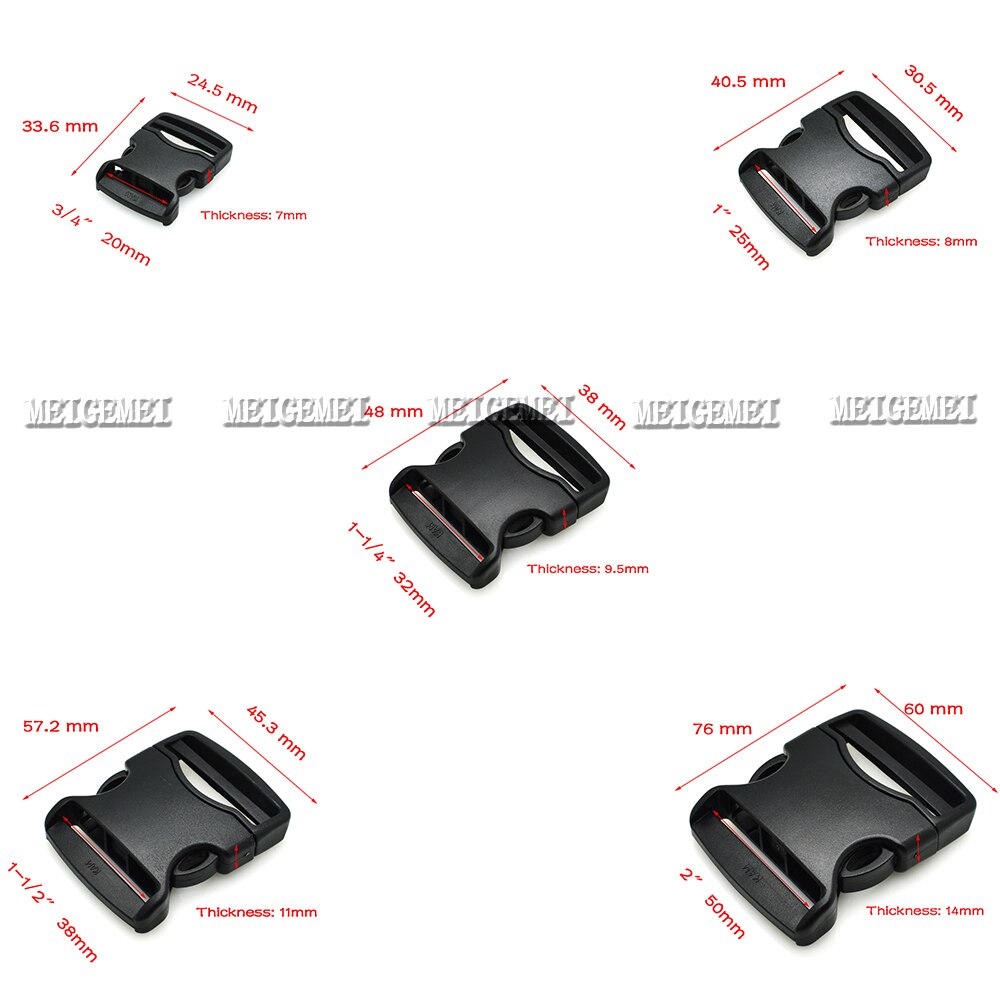 20mm 25mm 32mm 38mm 50mm Webbing Detach Buckle Belt Buckle Students Bags Luggage Travel Buckle Accessories