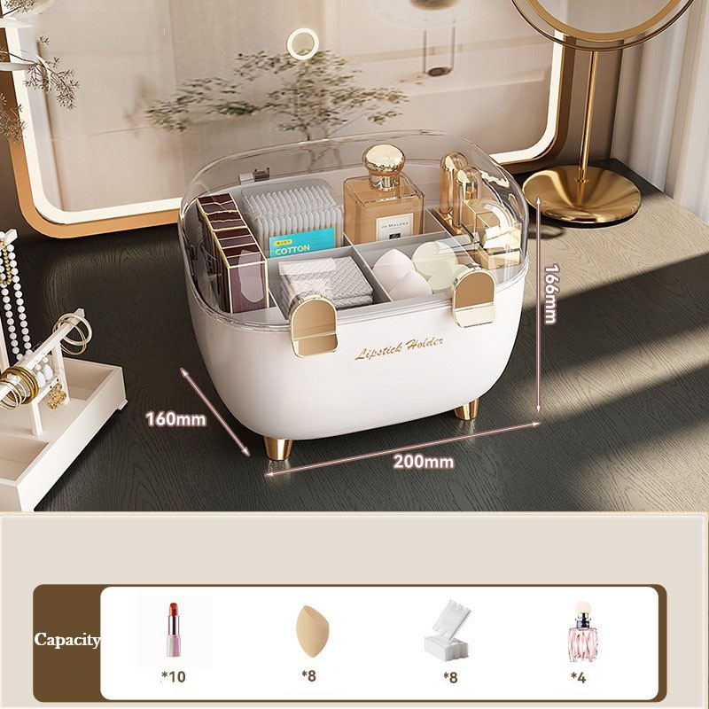 Lippenstifthalter-Organizer mit Deckel, transparenter Acryl-Lippenstift-Ausstellungsständer, Behälter, staubdicht, Schönheits-machen-hoch-Organizer für Kosmetika: Bronze-