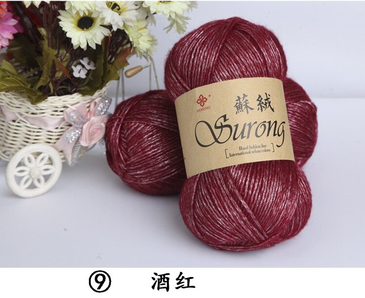 5pcs/500g Silk Cotton Knitting Yarn Crochet Needlework Thick Wool Thread Yarn For Hand Knitting Scarf Sweater Eco-friendly: 9