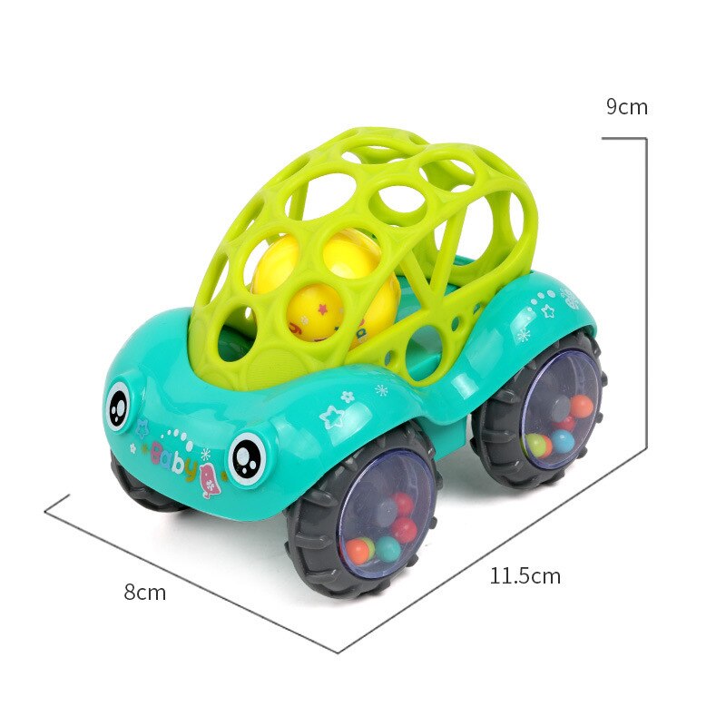 Baby Rattles Mobiles Non-toxic Plastic Colorful Music Handbell Grasping Gums Soft Teether Educational Toys For Newborn Baby