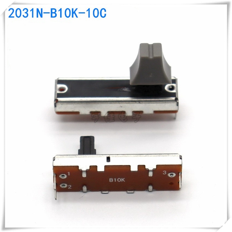 35MM mixer fader B10K mono straight sliding potentiometer B103 tripod handle length 10MM with hat