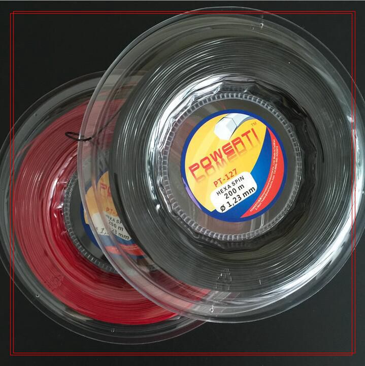 Genuíno powerti taiwan hexa rotação 200m hexagonal fiação poliéster tennis string