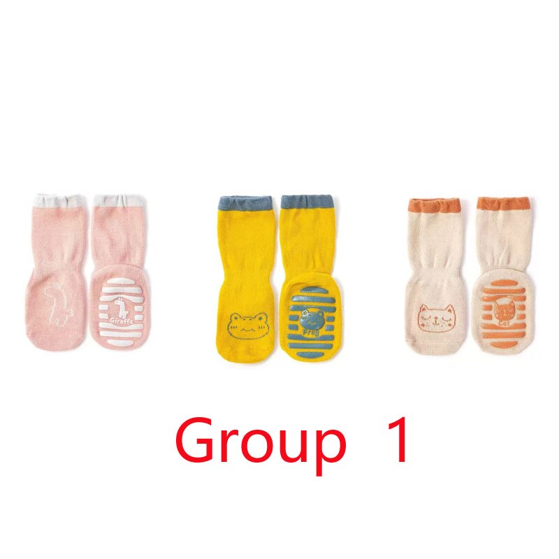 3 Pcs Baby Boy Socks Newborn Infant Socks Baby Socks Girl Non Slip Socks Baby Girls Knee Length Socks 0-3t Kids Socks: Group 1 / M(1-3T)