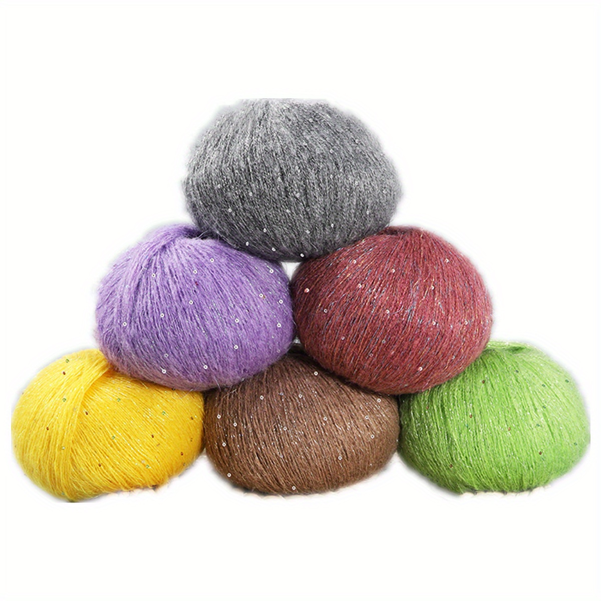 50 g Spitzen-Mohairgarn mit Pailletten, Häkel-Strickgarn mit Lurex, modische Baby-weiche zur Seite fahren-Schal-Nadelgarn mit Schlaufen