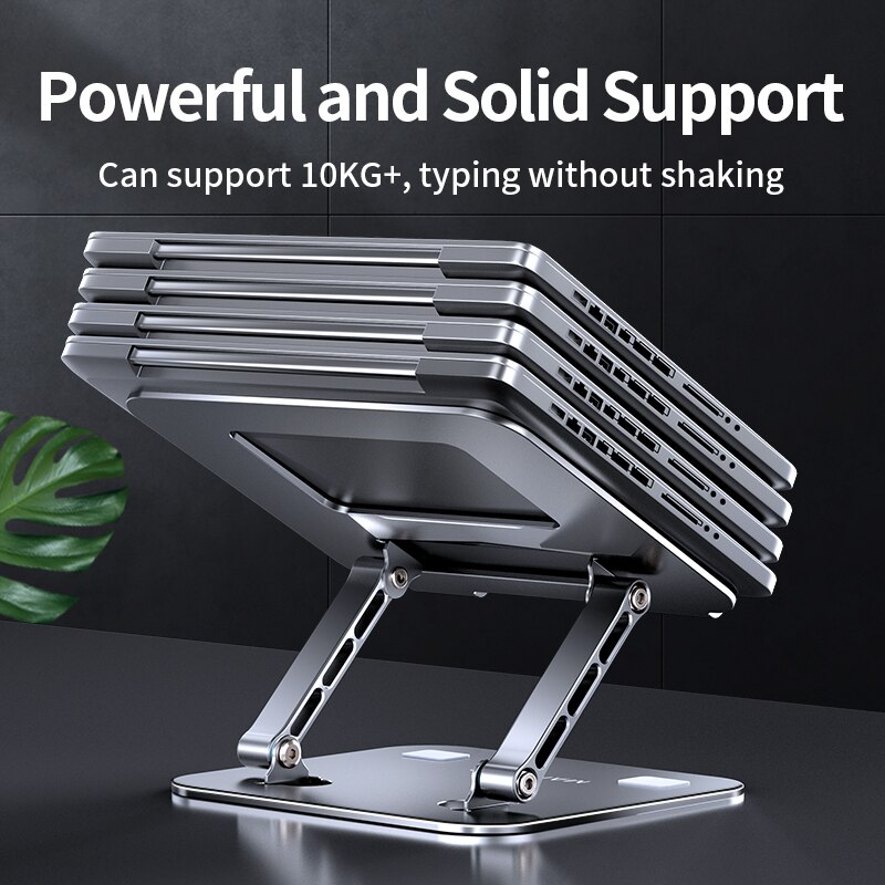 MC 515 Laptop Stand Adjustable Aluminum Alloy Notebook Stand Compatible with 10-17 Inch Laptop Portable Laptop Holder