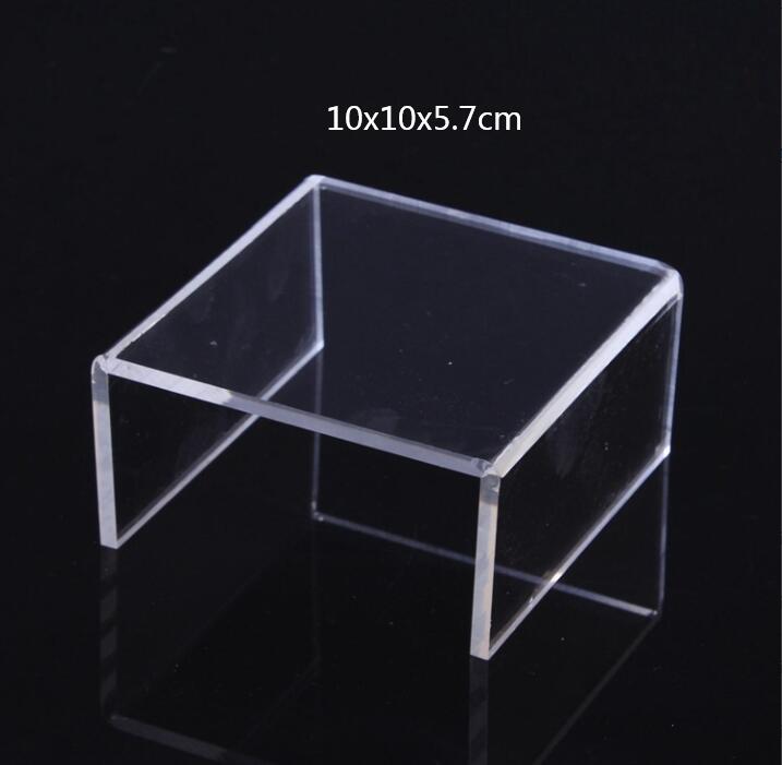 3Mm Acrylic U-Shaped Transparent Display Rack Stand Counter Bracket Tray Shelf Cosmetics Organization Clear Showcase Cup Cake: 10x10x5.7cm