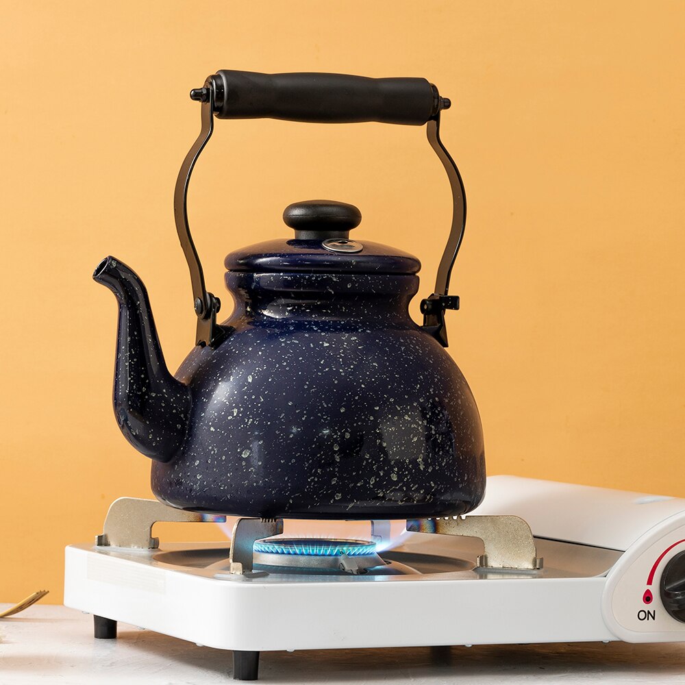 Enamel Tea Kettle 2 Liter Whistling Kettle Star... – Grandado