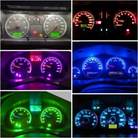 2/10 Uds T5 bombilla Led W3W W1.2W Led Canbus luces interiores de coche tablero indicador de calentamiento cuña lámpara de instrumento automático 12V