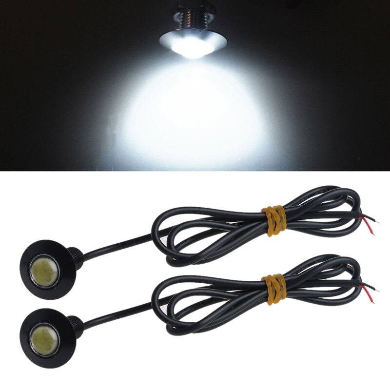 1 Paar Ultra Dunne 23Mm 12V Auto Led Drl Dagrijverlichting Eagle Eye Lamp