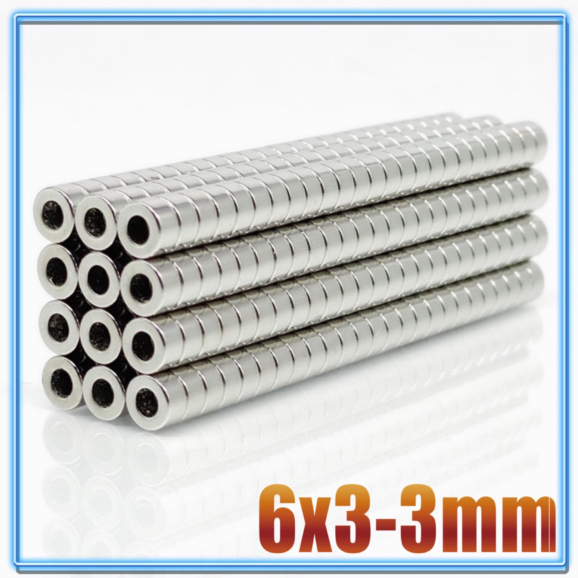 10 ~ 200 pièces 6x3 8x3 10x3 12x3 18x3 trou 3 N35 NdFeB fraisé rond aimant Super puissant fort Permanent magnétique imane disque