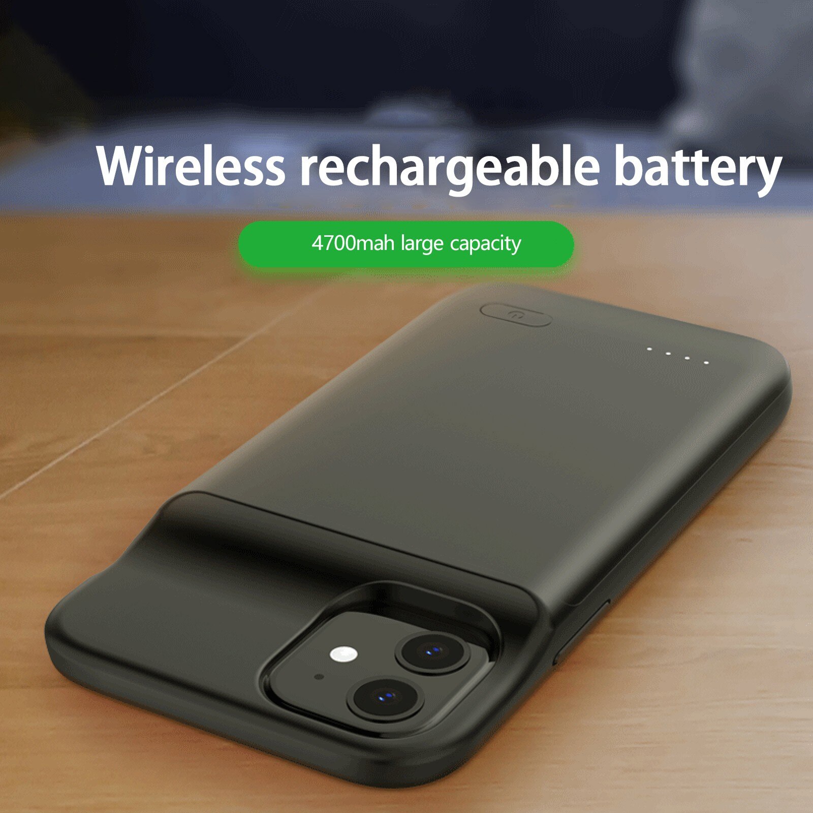 4700mAh Battery Charger Cases For iPhone 12 Mini Power Bank Cover Clip Battery Phone Charger For iPhone 12: Default Title